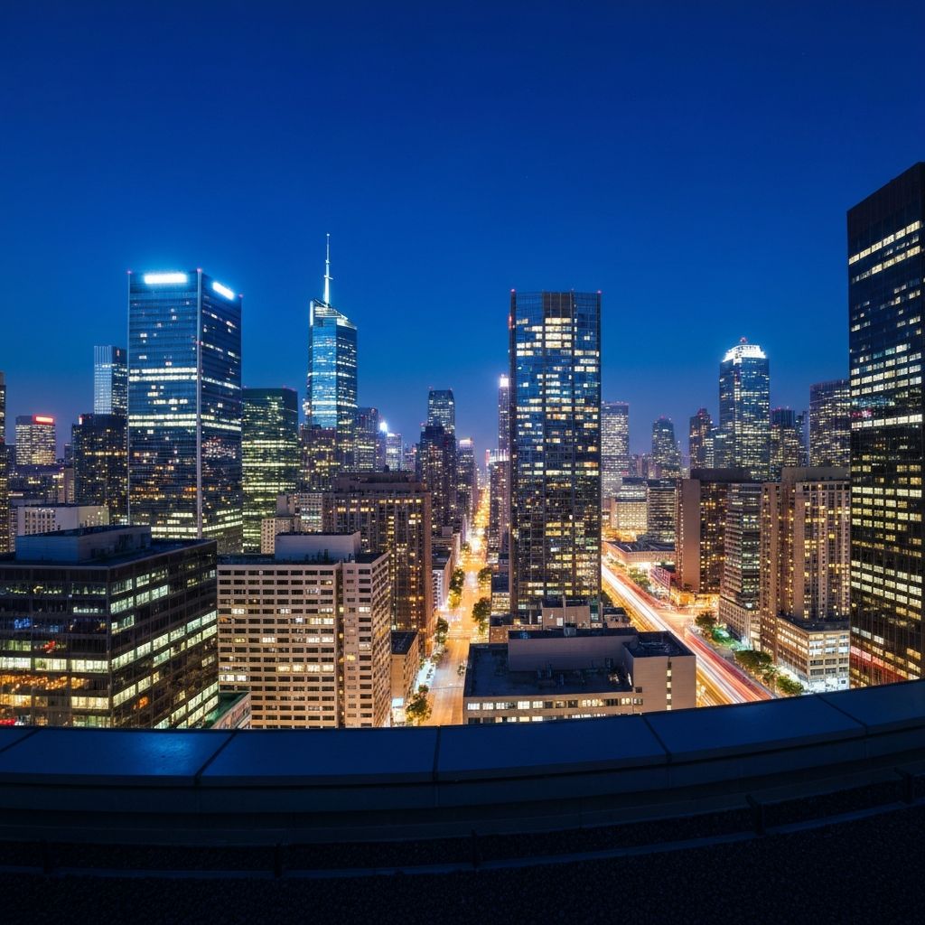 Hong Kong skyline at night