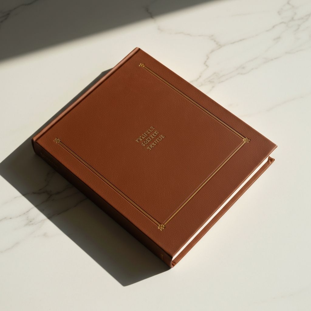 Premium book on marble surface